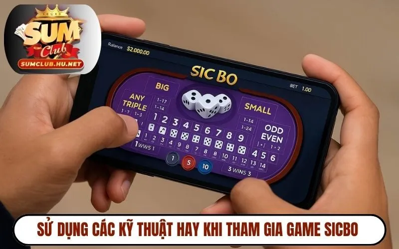 Sử dụng các kỹ thuật hay khi tham gia game Sicbo 